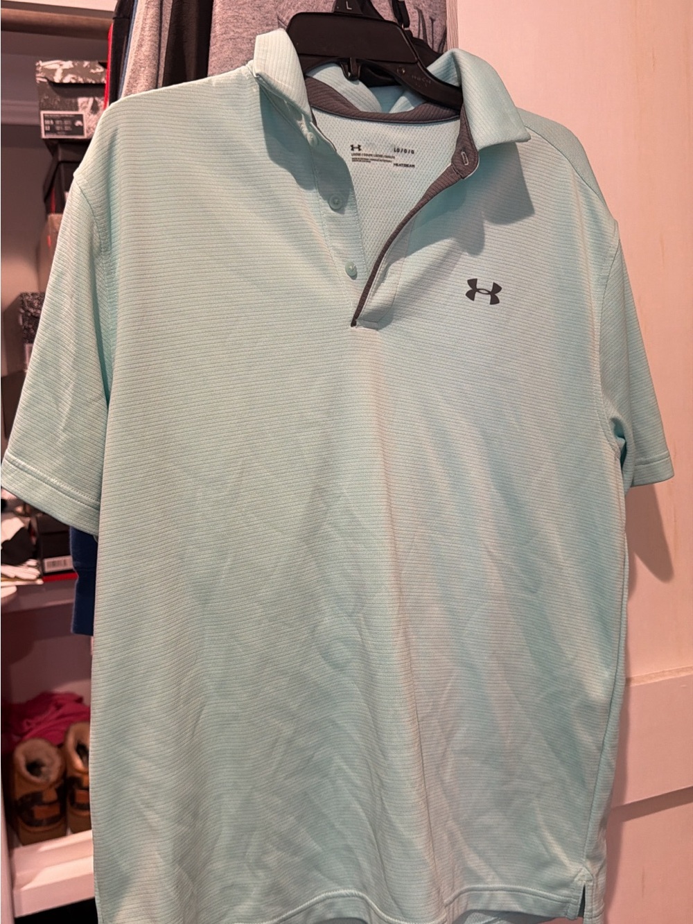 Under Armour Light Mint Polo with Contrast Trim